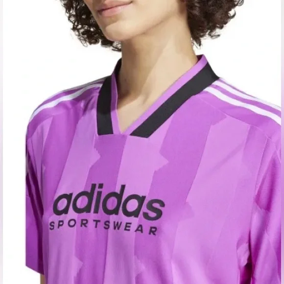 NWT Adidas Tiro Cut Three Stripes Jacquard Tee Dress Plus Size 4X - Picture 10 of 16